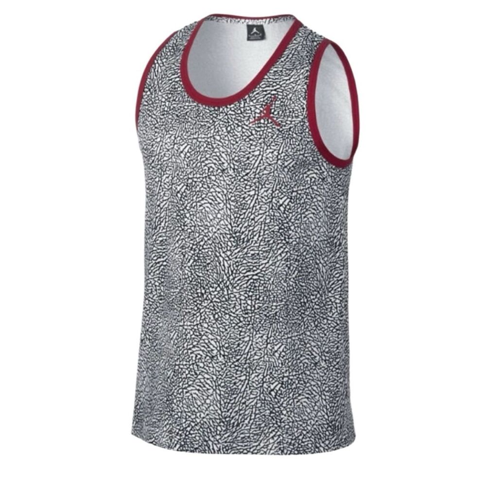 JORDAN FLY ELEPHANT PRINT SLEEVELESS MEN’S SHIRT Size Medium